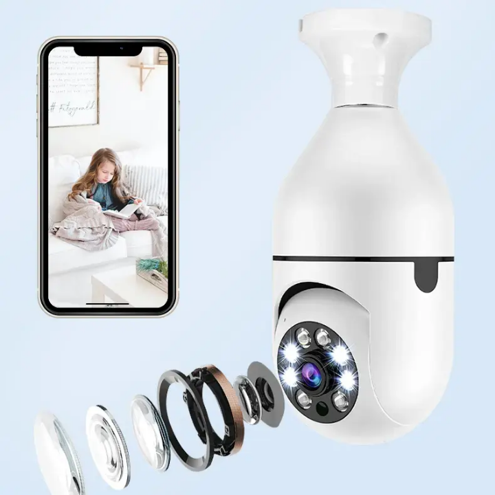 Caméra Ampoule rotative 360° – Protégez Ce Qui Compte, Discrètement et Efficacement - Africom