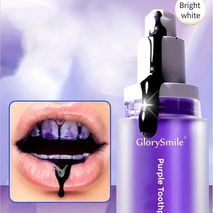 Glory Smile – Le dentifrice violet qui rend vos dents blanches et votre sourire éclatant