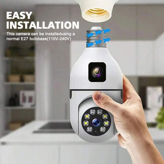 Caméra de Surveillance Double Objectif 360° WiFi – Vision Totale, Protection Totale