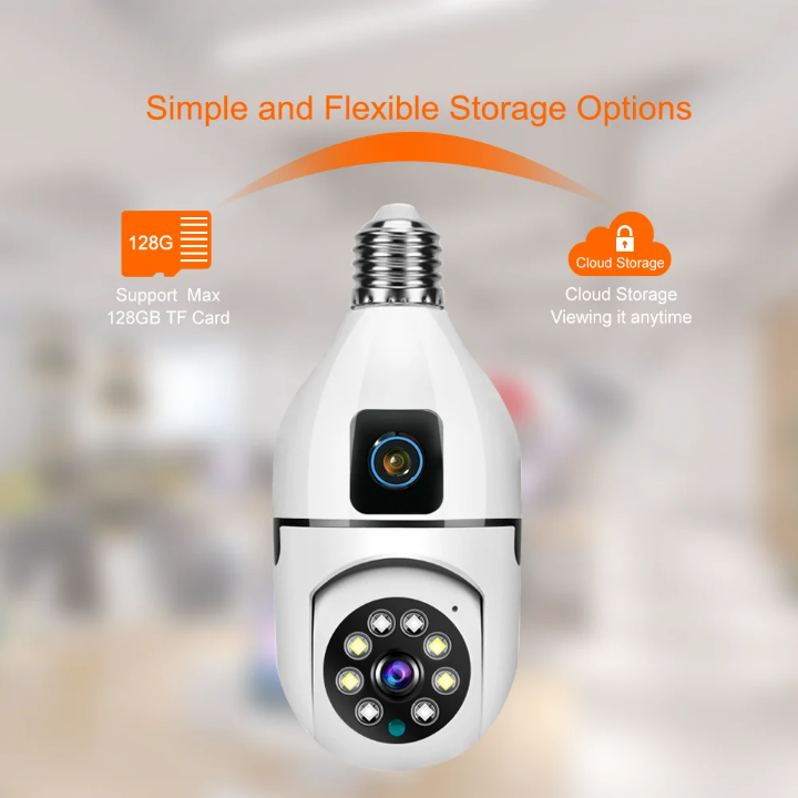 Caméra de Surveillance Double Objectif 360° WiFi – Vision Totale, Protection Totale