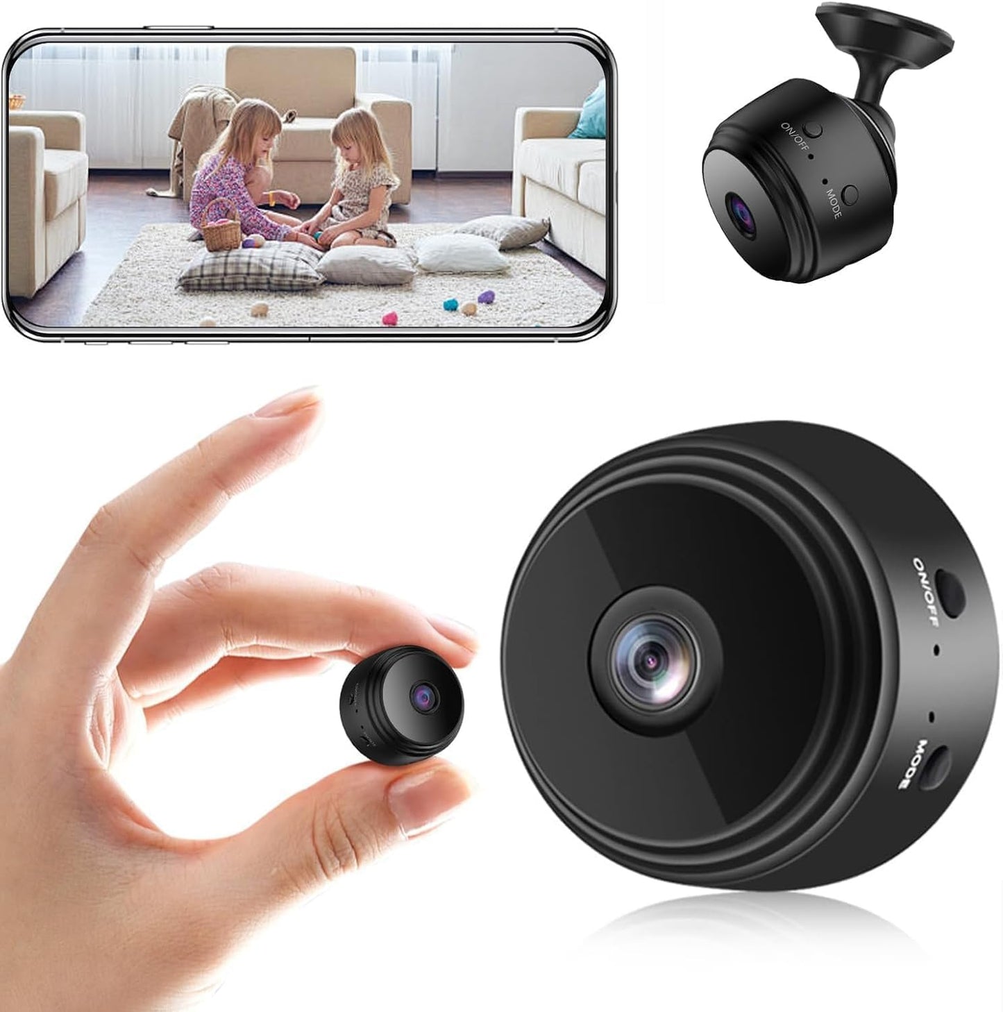 Mini Caméra WiFi Rotative 360° – Surveillez ce qui compte pour vous à distance en toute tranquillité !