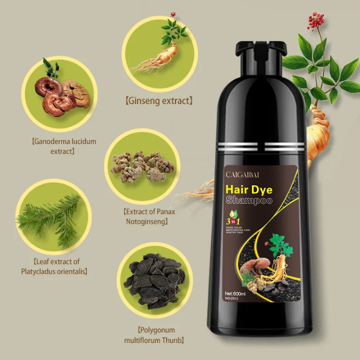Shampooing Colorant Noir 3-en-1 qui colore, nourrit et fortifie vos cheveux — en seulement 15 minutes.