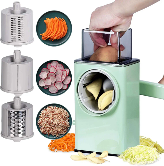 Mandoline Rotative Multifonction – Découpez 10x plus vite, sans effort et sans danger !