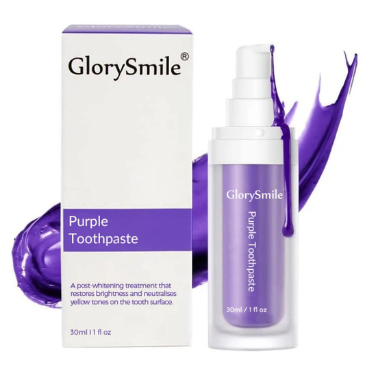 Glory Smile – Le dentifrice violet qui rend vos dents blanches et votre sourire éclatant
