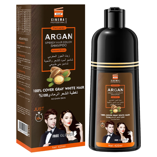 Shampoing Colorant Noir à l’Huile d’Argan Marocain