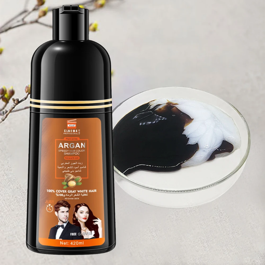 Shampoing Colorant Noir à l’Huile d’Argan Marocain