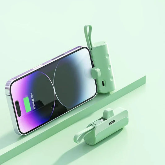 Mini power bank 2 en 1 compacte, légère et facile à transporter